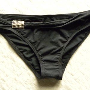 5/ $25   Black With Rhinestone Accent Bikini Bottom